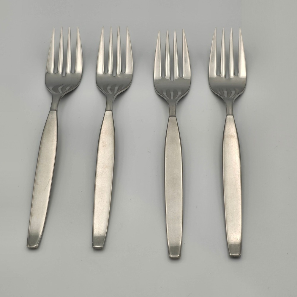 Oneida Community Flatware Frostfire Stainless Salad Forks 6 5/8" Set of 4